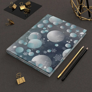 Stylish Bluish Circles Hardcover Journal - 5.75x8 - Dipaliz - Journals