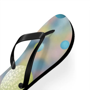 Bluish Green Abstract Flip Flops - Summer Beachwear - Dipaliz - Slippers