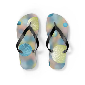 Bluish Green Abstract Flip Flops - Summer Beachwear - Dipaliz - Slippers