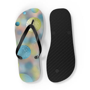 Bluish Green Abstract Flip Flops - Summer Beachwear - Dipaliz - Slippers