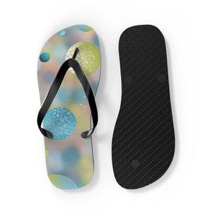 Bluish Green Abstract Flip Flops - Summer Beachwear - Dipaliz - Slippers