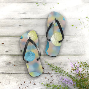 Bluish Green Abstract Flip Flops - Summer Beachwear - Dipaliz - Slippers