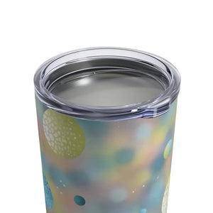 Bluish Green Abstract Tumbler for Everyday Chill Moments - Dipaliz - 10oz - Thermoses