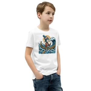 Youth Short Sleeve Tee Eye-catching Boat Waves Design - Dipaliz - T-shirts