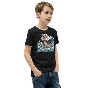 Youth Short Sleeve Tee Eye-catching Boat Waves Design - Dipaliz - T-shirts