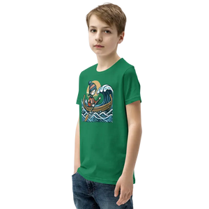 Youth Short Sleeve Tee Eye-catching Boat Waves Design - Dipaliz - T-shirts