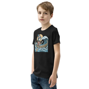 Youth Short Sleeve Tee Eye-catching Boat Waves Design - Dipaliz - T-shirts