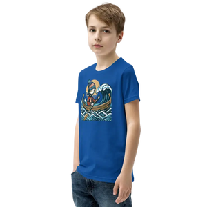 Youth Short Sleeve Tee Eye-catching Boat Waves Design - Dipaliz - T-shirts