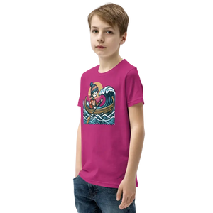 Youth Short Sleeve Tee Eye-catching Boat Waves Design - Dipaliz - T-shirts