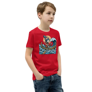 Youth Short Sleeve Tee Eye-catching Boat Waves Design - Dipaliz - T-shirts