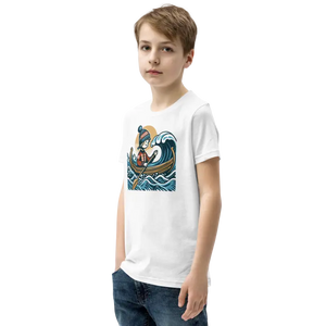 Youth Short Sleeve Tee Eye-catching Boat Waves Design - Dipaliz - T-shirts