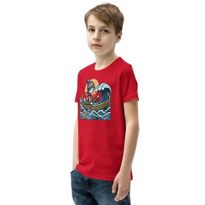Youth Short Sleeve Tee Eye-catching Boat Waves Design - Dipaliz - T-shirts