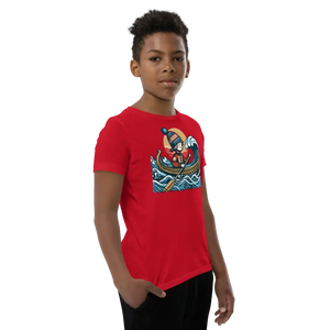 Youth Short Sleeve Tee Eye-catching Boat Waves Design - Dipaliz - T-shirts