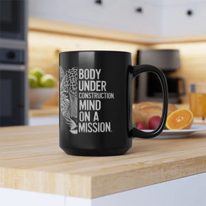 Sleek Black Ceramic Mug - Purr-fect Relaxation - Dipaliz - Mugs