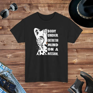 Leopard Unisex Heavy Cotton Tee Mission Statement - Dipaliz - Black / s - T-shirts