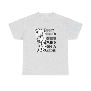 Leopard Unisex Heavy Cotton Tee Mission Statement - Dipaliz - Ash / s - T-shirts