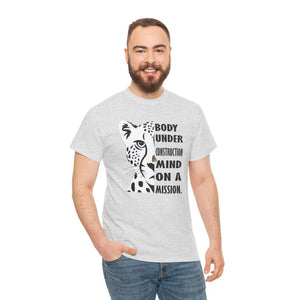 Leopard Unisex Heavy Cotton Tee Mission Statement - Dipaliz - T-shirts