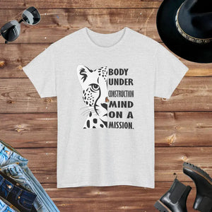 Leopard Unisex Heavy Cotton Tee Mission Statement - Dipaliz - T-shirts