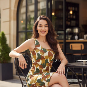 Bodycon Dress Green Citrus Print Summer - Dresses - s