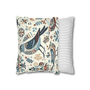 Bohemian Bird Print Pillowcase Spun Polyester Dipaliz - Pillowcases & Shams
