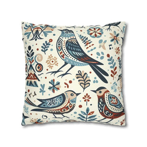 Bohemian Bird Print Pillowcase Spun Polyester Dipaliz - Pillowcases & Shams
