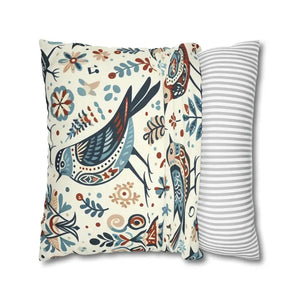 Bohemian Bird Print Pillowcase - Decorative Spun Polyester - Dipaliz - Pillowcases & Shams