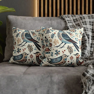 Bohemian Bird Print Pillowcase - Decorative Spun Polyester - Dipaliz - Pillowcases & Shams