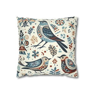 Bohemian Bird Print Pillowcase - Decorative Spun Polyester - Dipaliz - 14’’ × - Pillowcases & Shams