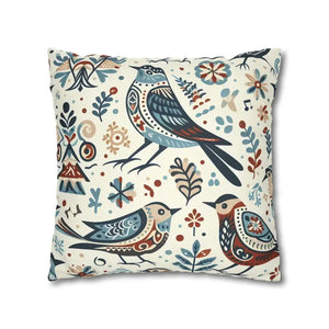 Bohemian Bird Print Pillowcase - Decorative Spun Polyester - Dipaliz - Pillowcases & Shams