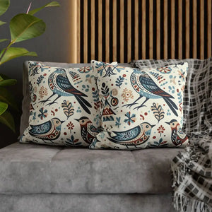 Bohemian Bird Print Pillowcase - Decorative Spun Polyester - Dipaliz - 20’’ × - Pillowcases & Shams