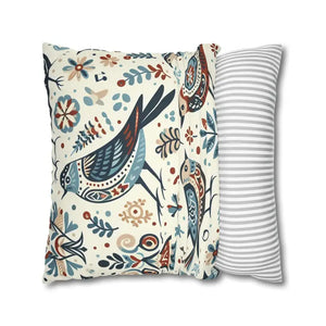 Bohemian Bird Print Pillowcase - Decorative Spun Polyester - Dipaliz - Pillowcases & Shams