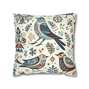 Bohemian Bird Print Pillowcase - Decorative Spun Polyester - Dipaliz - 18’’ × - Pillowcases & Shams