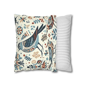 Bohemian Bird Print Pillowcase - Decorative Spun Polyester - Dipaliz - Pillowcases & Shams