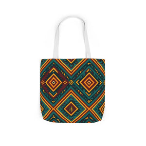 Vibrant Bohemian Canvas Tote - Geometric Pattern - Dipaliz - Shopping Totes