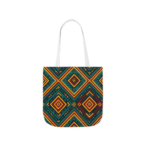 Vibrant Bohemian Canvas Tote - Geometric Pattern - Dipaliz - Shopping Totes