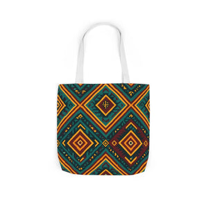 Vibrant Bohemian Canvas Tote - Geometric Pattern - Dipaliz - Shopping Totes
