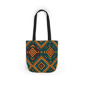 Vibrant Bohemian Canvas Tote - Geometric Pattern - Dipaliz - Shopping Totes