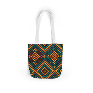 Vibrant Bohemian Canvas Tote - Geometric Pattern - Dipaliz - Shopping Totes
