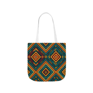 Vibrant Bohemian Canvas Tote - Geometric Pattern - Dipaliz - Shopping Totes
