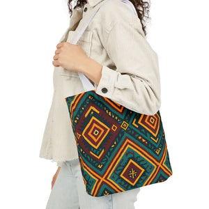 Vibrant Canvas Tote Bag - Bohemian Chic Style - Dipaliz - Shopping Totes