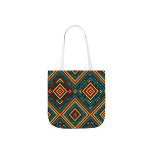 Vibrant Canvas Tote Bag - Bohemian Chic Style - Dipaliz - 13’’ × / White - Shopping Totes