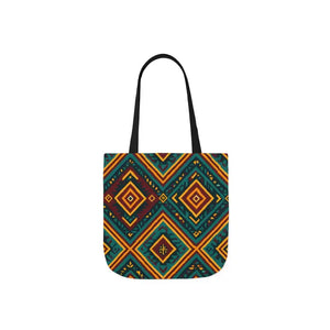 Vibrant Canvas Tote Bag - Bohemian Chic Style - Dipaliz - Shopping Totes