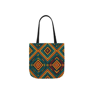 Vibrant Canvas Tote Bag - Bohemian Chic Style - Dipaliz - Shopping Totes