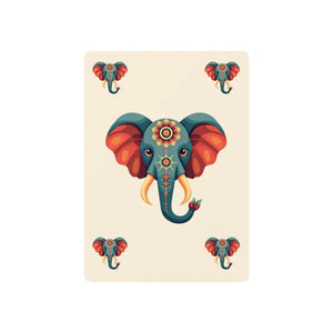 Bohemian Elephant Playing Cards Premium Coated Cardstock - Dipaliz - 2.5’’ x 3.5’’ / White / Semi Glossy - Card Games