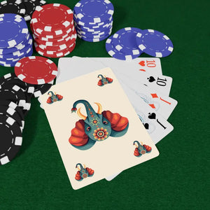 Bohemian Elephant Playing Cards Premium Coated Cardstock - Dipaliz - 2.5’’ x 3.5’’ / White / Semi Glossy - Card Games