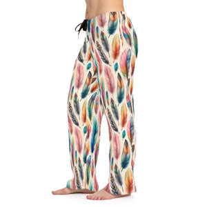 Women’s Pajama Pants - Bohemian Feather Print Stylish Cozy - Dipaliz - Pajamas