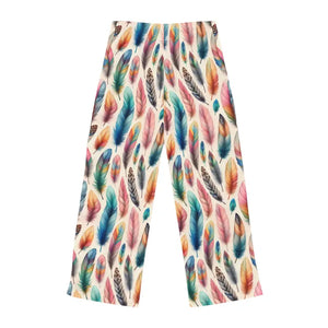 Women’s Pajama Pants - Bohemian Feather Print Stylish Cozy - Dipaliz - Pajamas