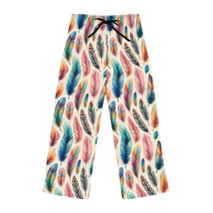 Women’s Pajama Pants - Bohemian Feather Print Stylish Cozy - Dipaliz - Pajamas