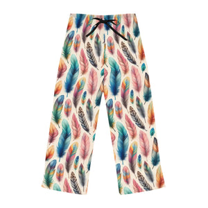 Stylish Cozy Women’s Pajama Pants - Bohemian Feather Print - Dipaliz - Pajamas