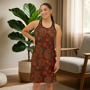 Premium Bohemian Floral Racerback Dress - Summer Style - Dipaliz - Xs / Black - Dresses